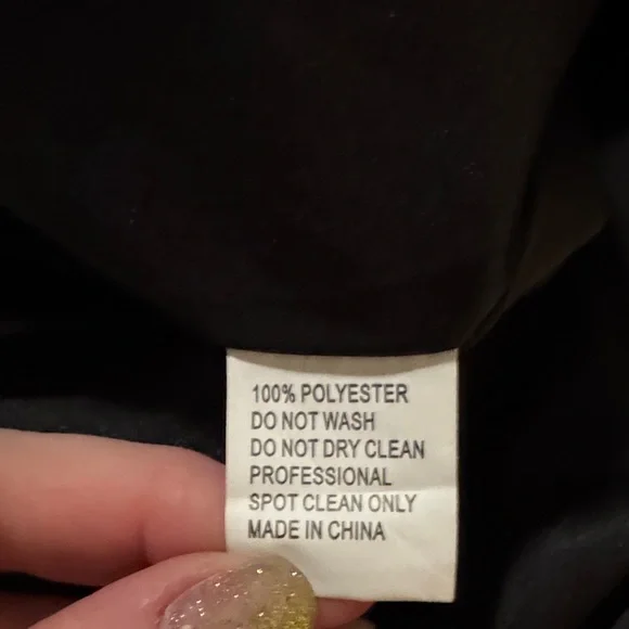 Mac Duggal Wrap Black Satin Lapel Blazer/dress Size 12 - Picture 7 of 7